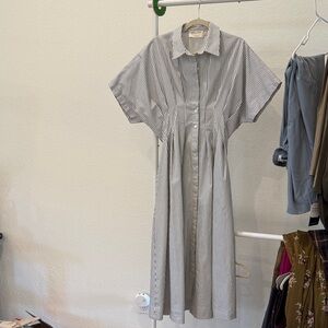 Anthropologie Tobie Button-Up Midi Dress